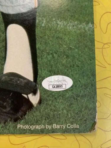 Autographed sports photograph from 1986 Mothers Cookies Store Display featuring Jose Canseco