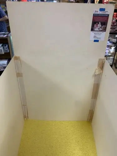 Empty cardboard store display for 1986 Mothers Cookies Trading Cards featuring Jose Canseco