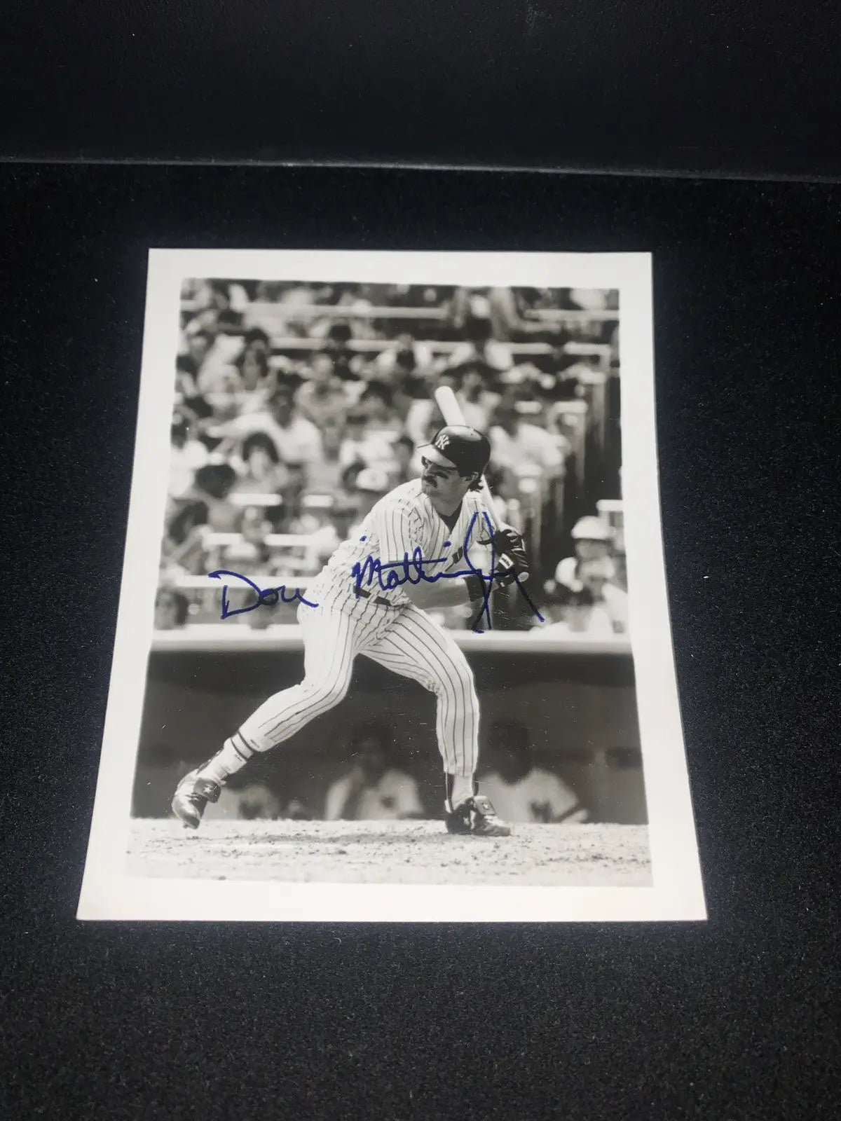 Autographed Don Mattingly baseball photo for New York Yankees Fan Club collectors