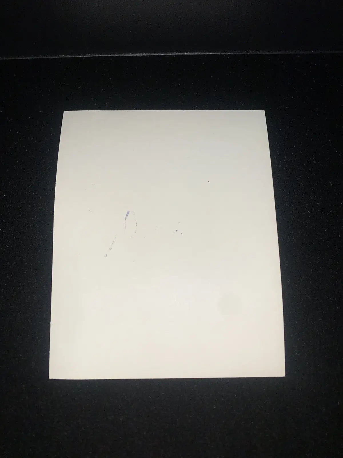 Blank white rectangular paper for 1986 New York Yankees Don Mattingly Fan Club photo