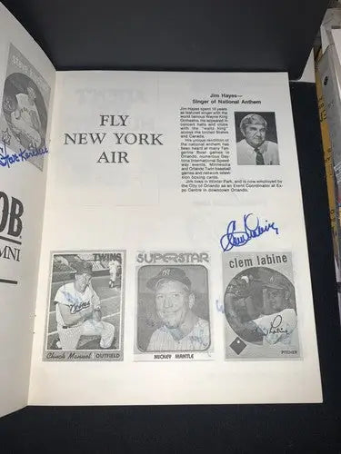 1986 Orlando Baseball Old-Timers Game Auto Program Tiant Cepeda Oliva 30 + Sig JSA