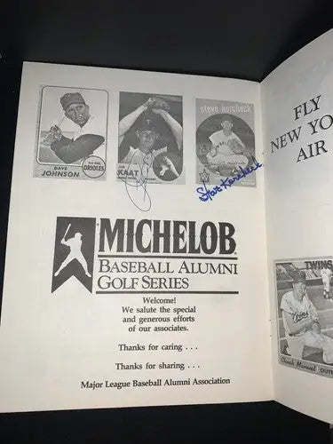 1986 Orlando Baseball Old-Timers Game Auto Program Tiant Cepeda Oliva 30 + Sig JSA