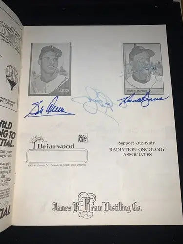 1986 Orlando Baseball Old-Timers Game Auto Program Tiant Cepeda Oliva 30 + Sig JSA