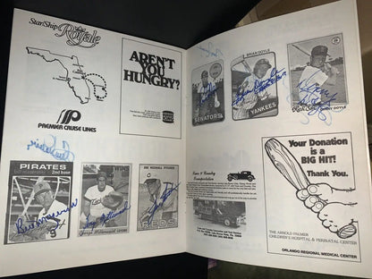 1986 Orlando Baseball Old-Timers Game Auto Program Tiant Cepeda Oliva 30 + Sig JSA