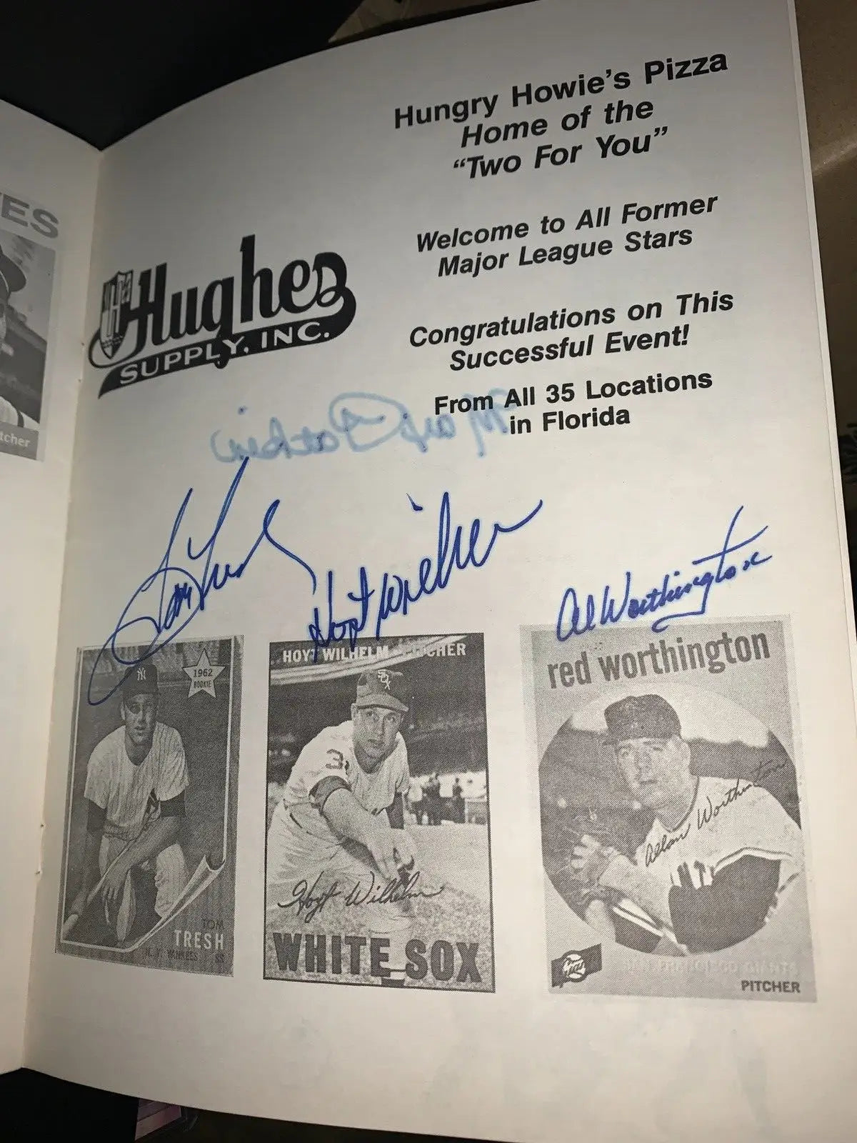 1986 Orlando Baseball Old-Timers Game Auto Program Tiant Cepeda Oliva 30 + Sig JSA