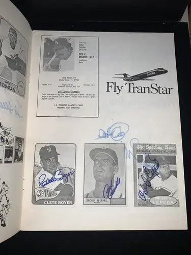 1986 Orlando Baseball Old-Timers Game Auto Program Tiant Cepeda Oliva 30 + Sig JSA