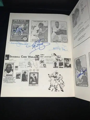 1986 Orlando Baseball Old-Timers Game Auto Program Tiant Cepeda Oliva 30 + Sig JSA
