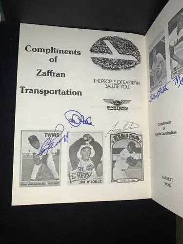 1986 Orlando Baseball Old-Timers Game Auto Program Tiant Cepeda Oliva 30 + Sig JSA