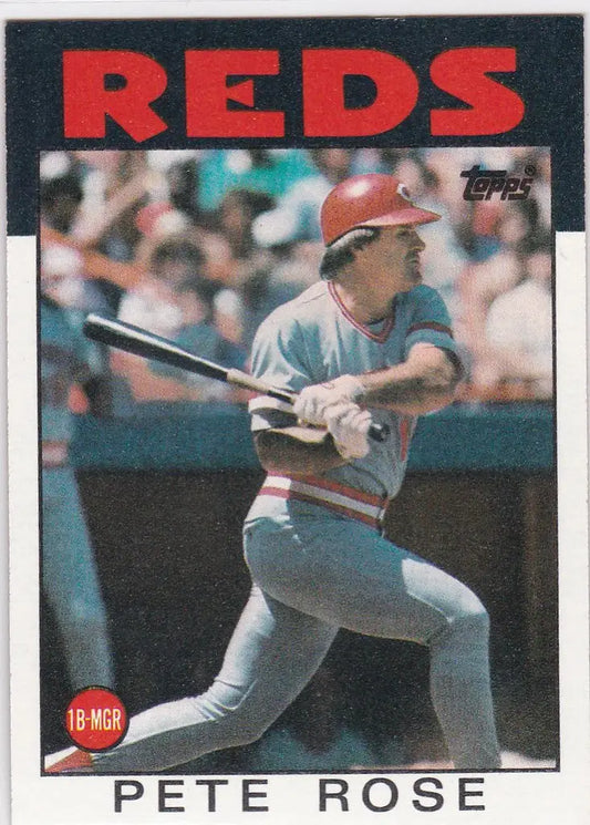 1986 Topps #1 Pete Rose Cincinnati Reds - Baseball Card Single