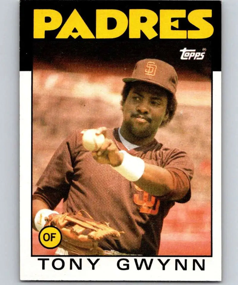 1986 Topps #10 Tony Gwynn EX Excellent San Diego Padres Baseball Card - Baseball Card Single