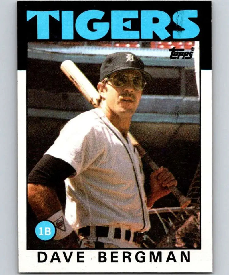 1986 Topps #101 Dave Bergman EX Excellent Detroit Tigers Baseball Card - Baseball Card Single