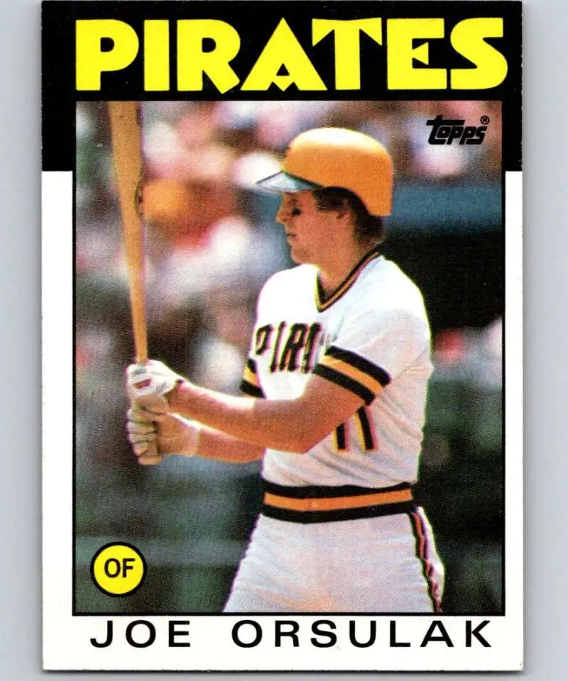 1986 Topps #102 Joe Orsulak EX Excellent RC Rookie Pittsburgh Pirates Baseball Card - Baseball Card Single