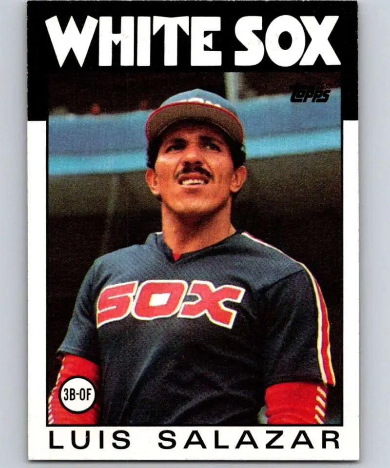 1986 Topps #103 Luis Salazar EX Excellent Chicago White Sox Baseball Card - Baseball Card Single