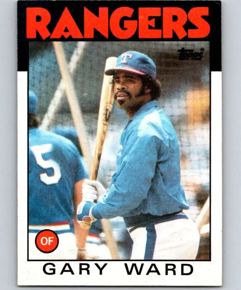 1986 Topps #105 Gary Ward EX Excellent Texas Rangers Baseball Card - Baseball Card Single