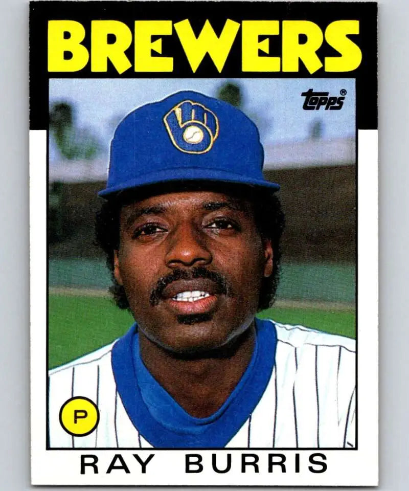 1986 Topps #106 Ray Burris EX Excellent Milwaukee Brewers Baseball Card - Baseball Card Single