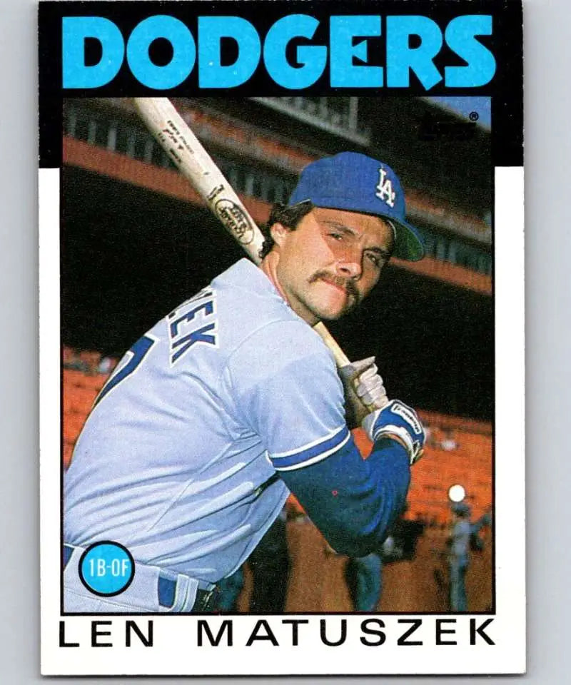 1986 Topps #109 Len Matuszek EX Excellent Los Angeles Dodgers Baseball Card - Baseball Card Single