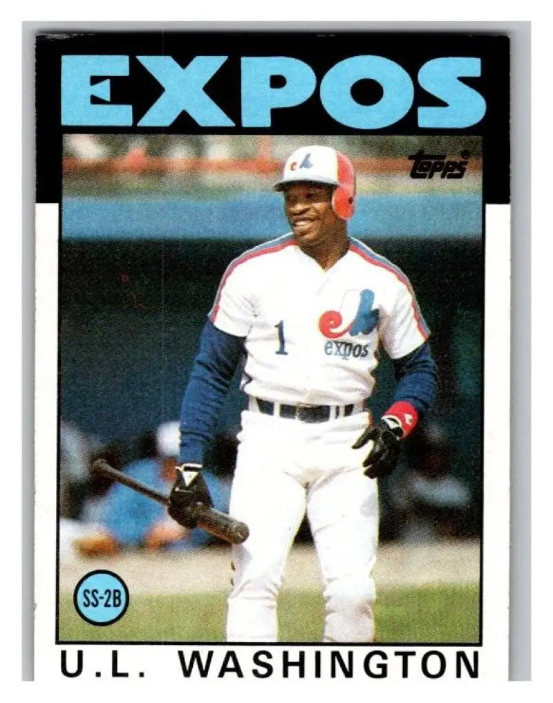 1986 Topps #113 U.L. Washington EX Excellent Montreal Expos Baseball Card - Baseball Card Single