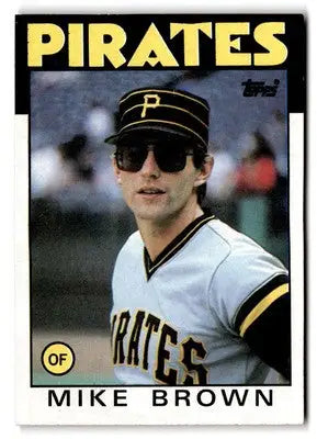 Mike Brown baseball card from 1986 Topps #114 trading cards collection