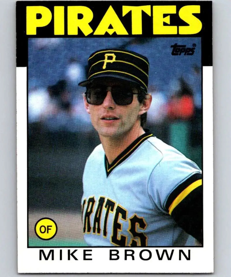 1986 Topps #114 Mike Brown EX Excellent Pittsburgh Pirates Baseball Card - Baseball Card Single