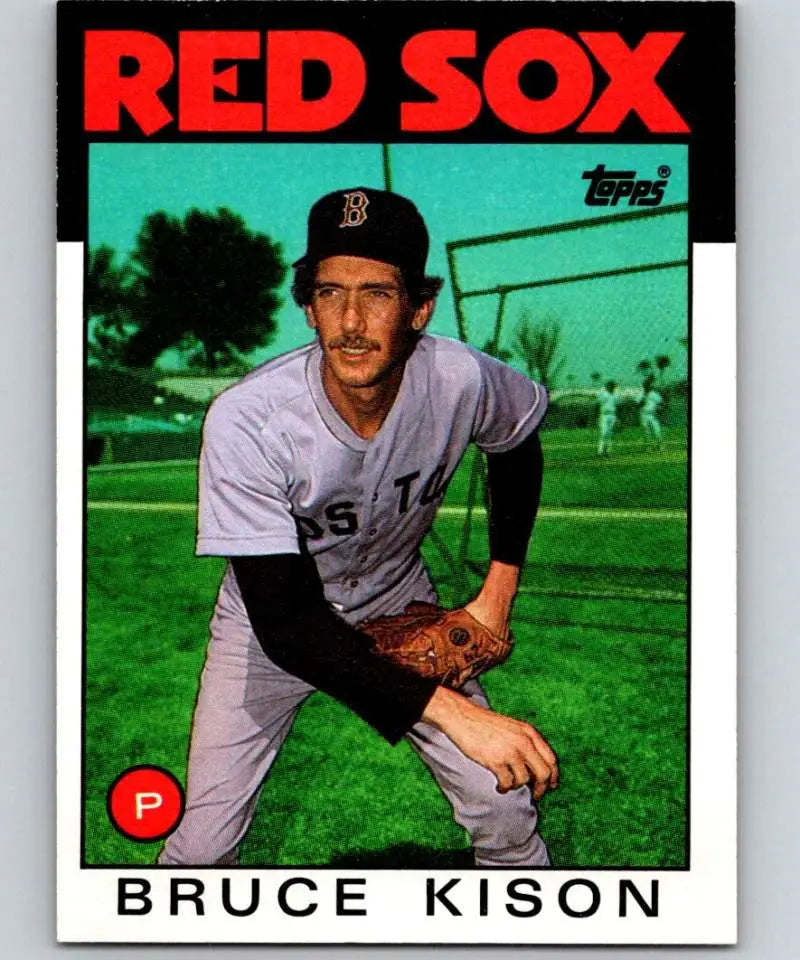 1986 Topps #117 Bruce Kison EX Excellent Boston Red Sox Baseball Card - Baseball Card Single