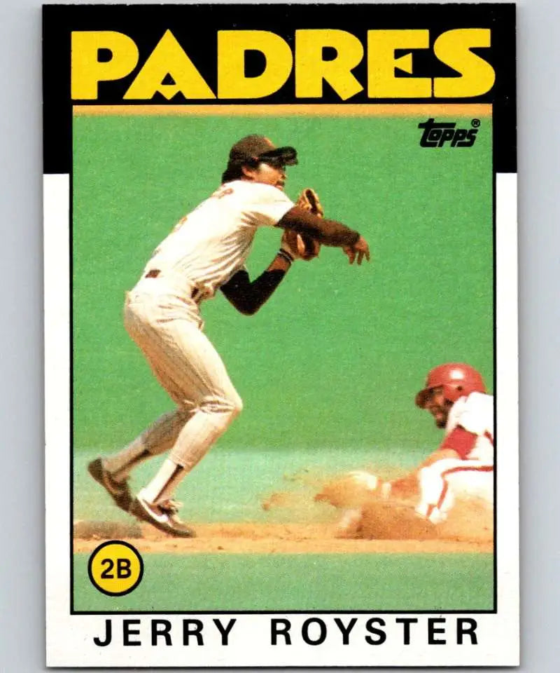 1986 Topps #118 Jerry Royster EX Excellent San Diego Padres Baseball Card - Baseball Card Single