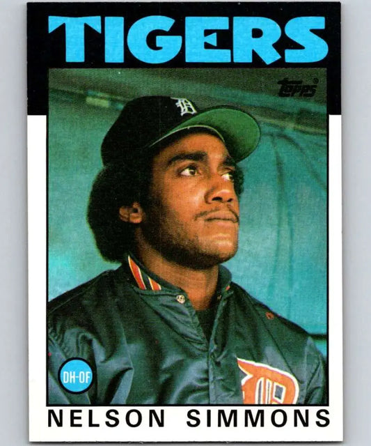 1986 Topps #121 Nelson Simmons EX Excellent Detroit Tigers Baseball Card - Baseball Card Single