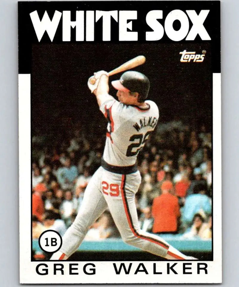 1986 Topps #123 Greg Walker EX Excellent Chicago White Sox Baseball Card - Baseball Card Single