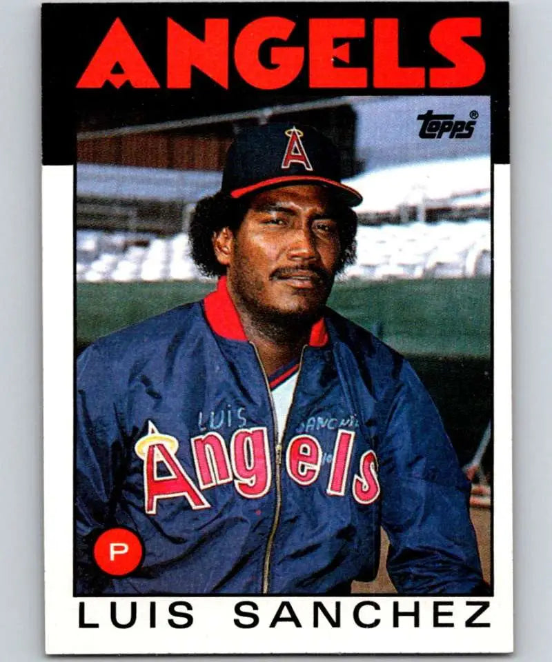 1986 Topps #124 Luis Sanchez EX Excellent California Angels Baseball Card - Baseball Card Single