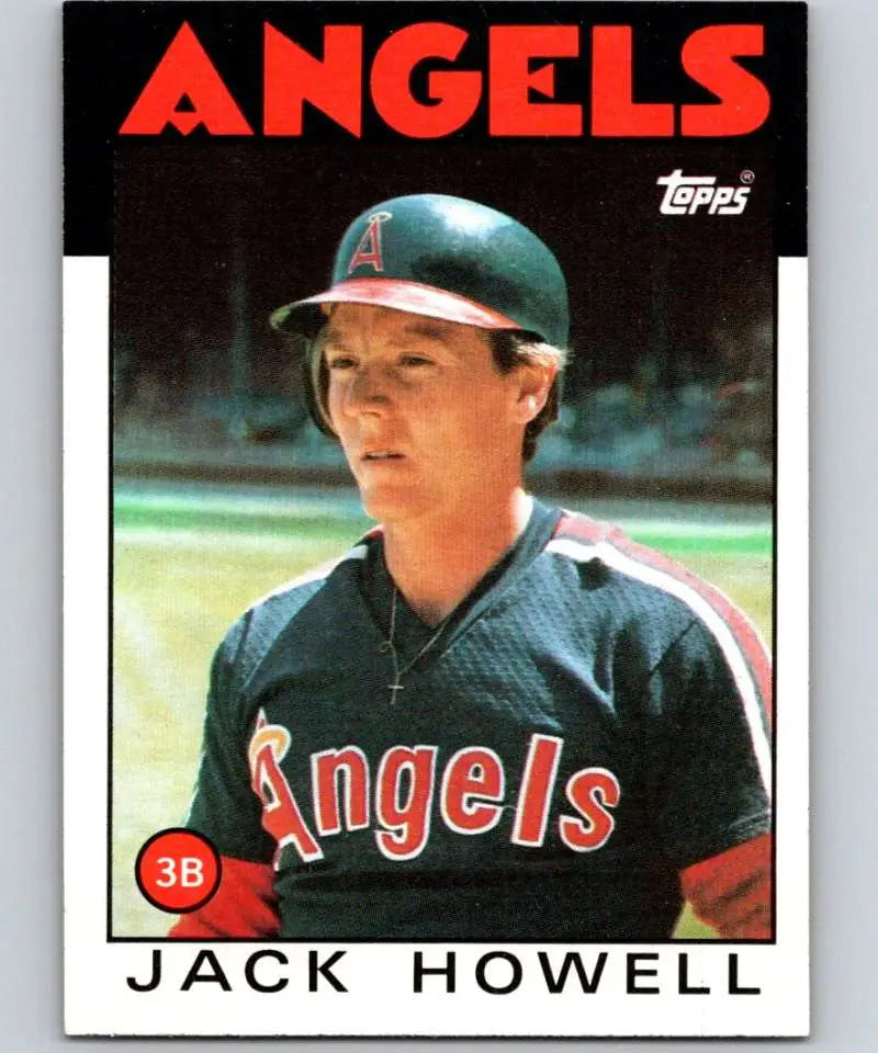 1986 Topps #127 Jack Howell EX Excellent RC Rookie California Angels Baseball Card - Baseball Card Single