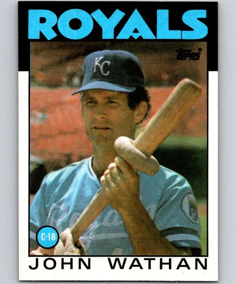 1986 Topps #128 John Wathan EX Excellent Kansas City Royals Baseball Card - Baseball Card Single