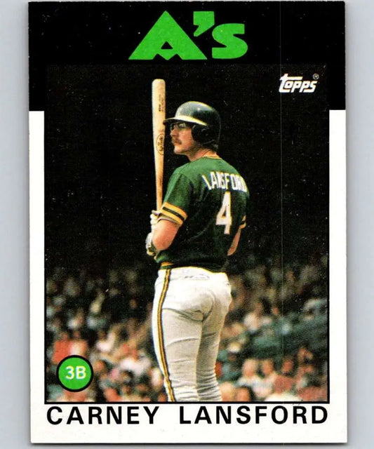 1986 Topps #134 Carney Lansford EX Excellent Oakland Athletics Baseball Card - Baseball Card Single