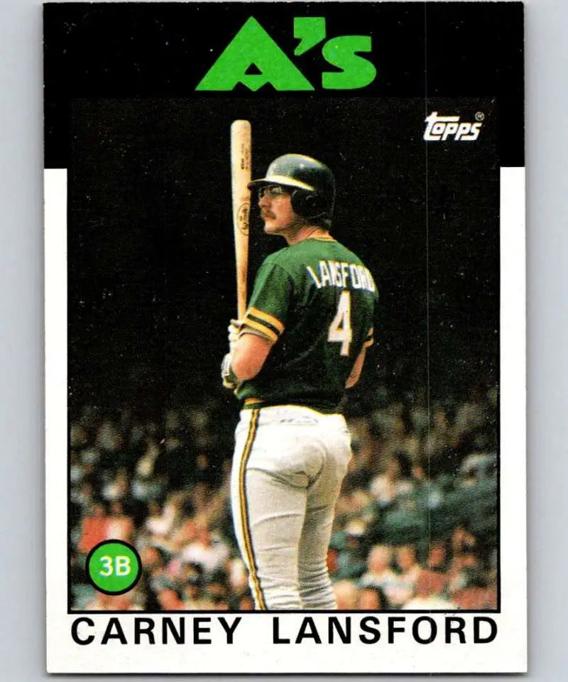 1986 Topps #134 Carney Lansford EX Excellent Oakland Athletics Baseball Card - Baseball Card Single