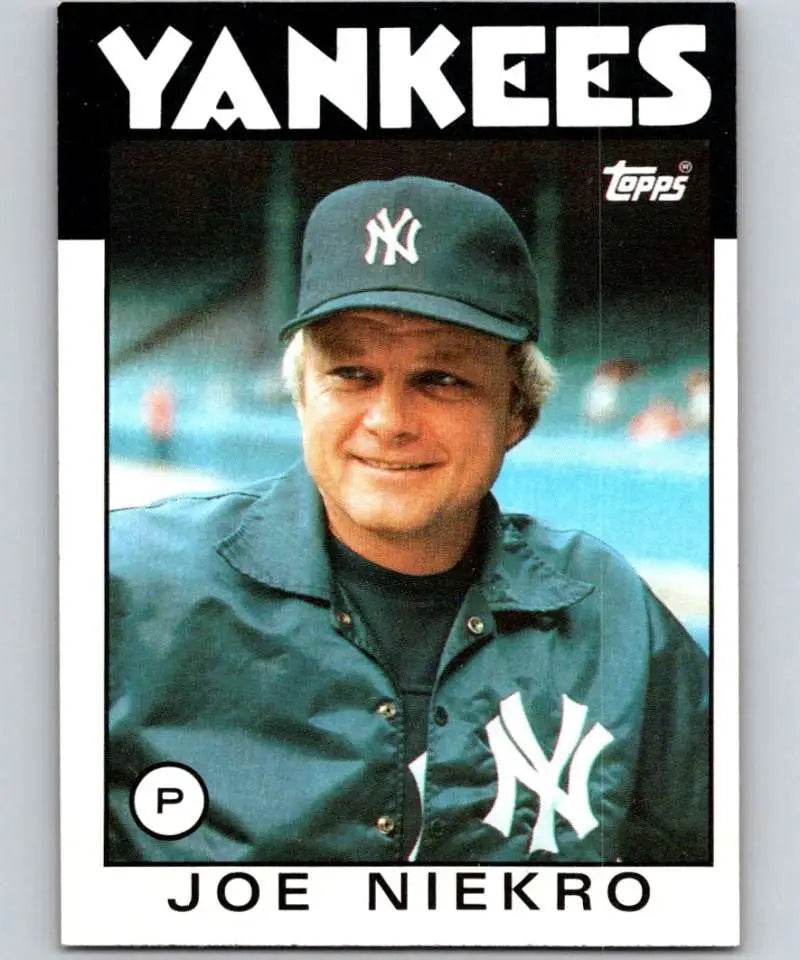 1986 Topps #135 Joe Niekro EX Excellent New York Yankees Baseball Card - Baseball Card Single