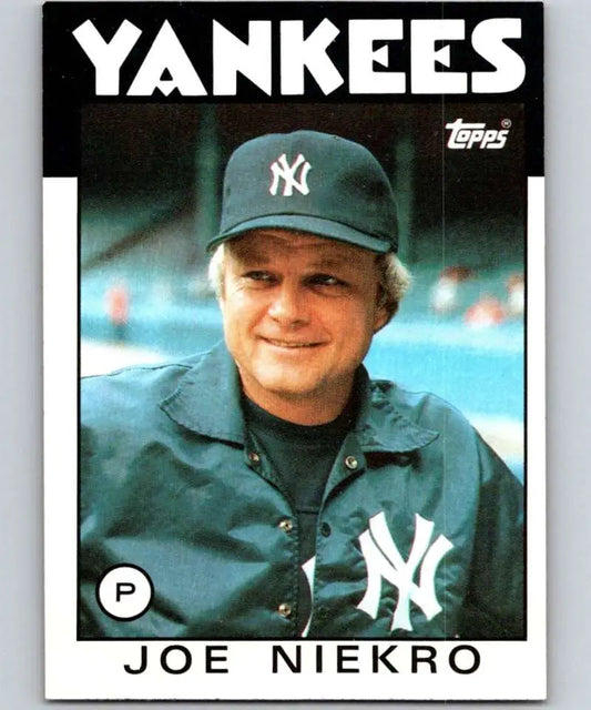 1986 Topps #135 Joe Niekro EX Excellent New York Yankees Baseball Card - Baseball Card Single