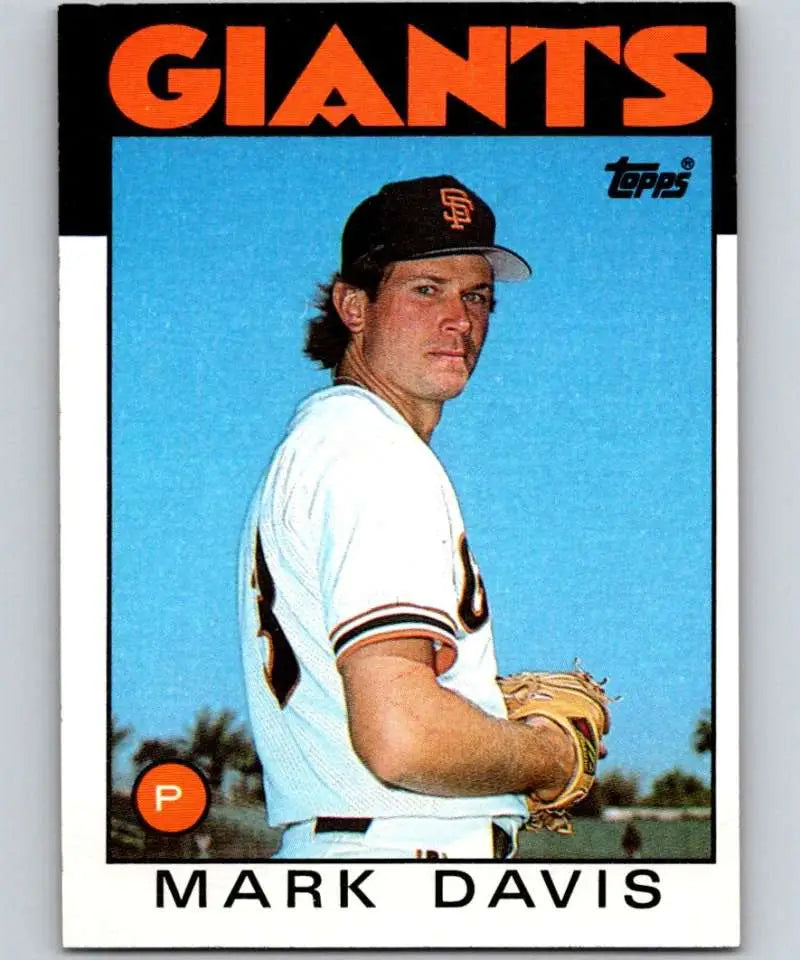 1986 Topps #138 Mark Davis EX Excellent San Francisco Giants Baseball Card - Baseball Card Single