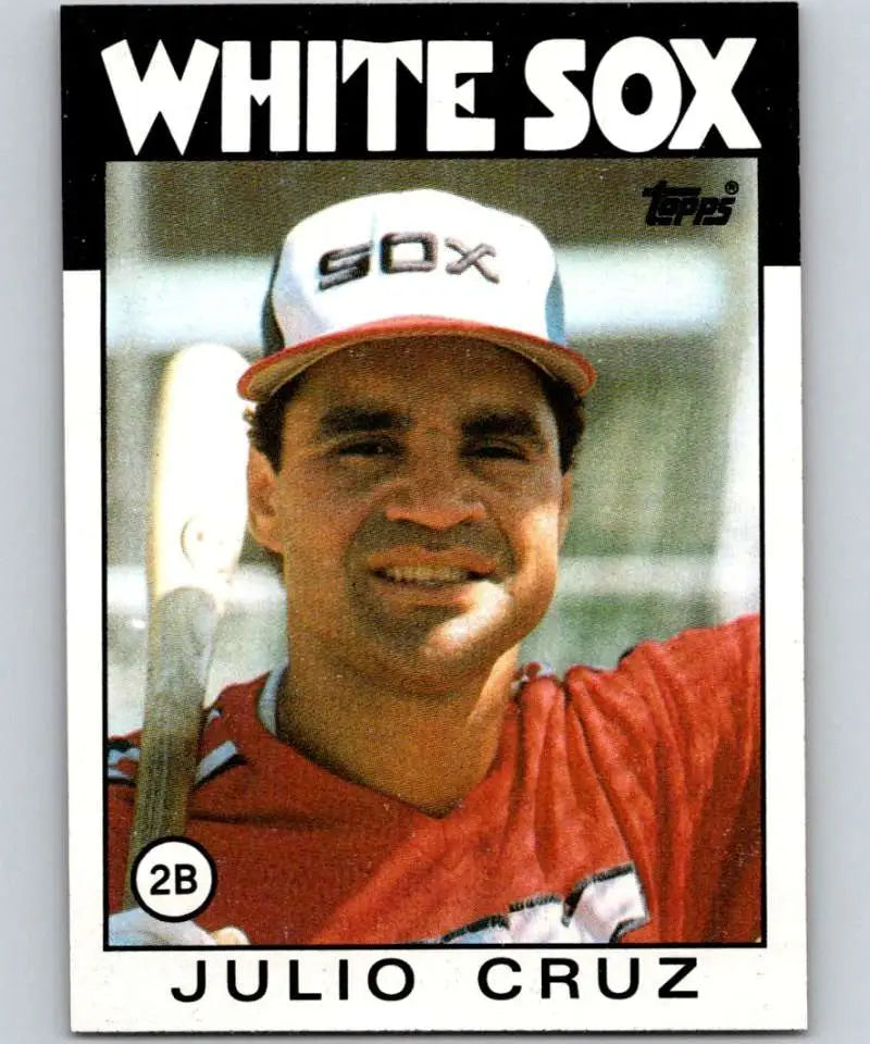 1986 Topps #14 Julio Cruz EX Excellent Chicago White Sox Baseball Card - Baseball Card Single