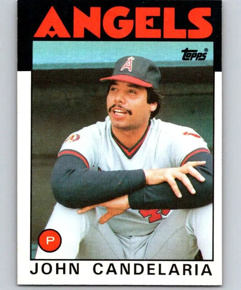 1986 Topps #140 John Candelaria EX Excellent California Angels Baseball Card - Baseball Card Single