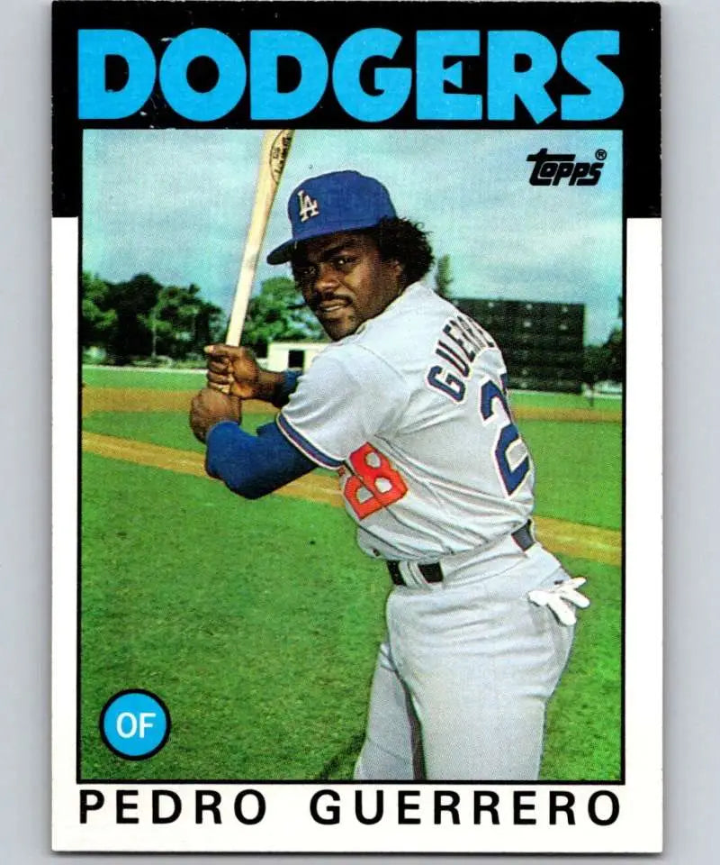 1986 Topps #145 Pedro Guerrero EX Excellent Los Angeles Dodgers Baseball Card - Baseball Card Single