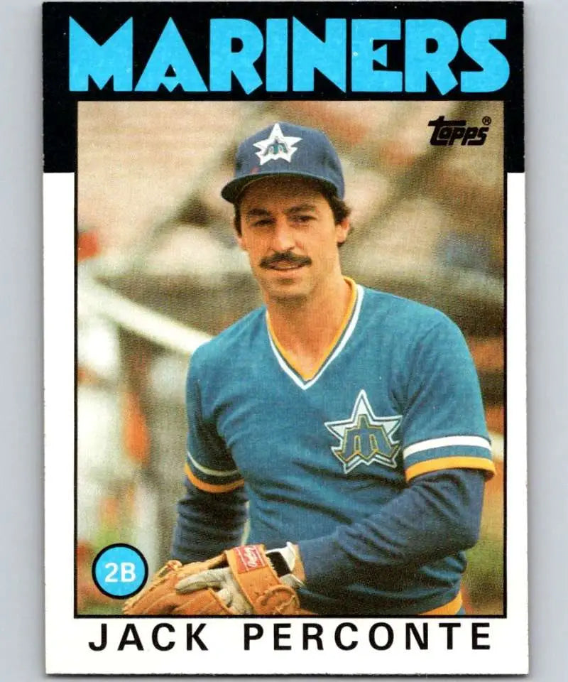 1986 Topps #146 Jack Perconte EX Excellent Seattle Mariners Baseball Card - Baseball Card Single