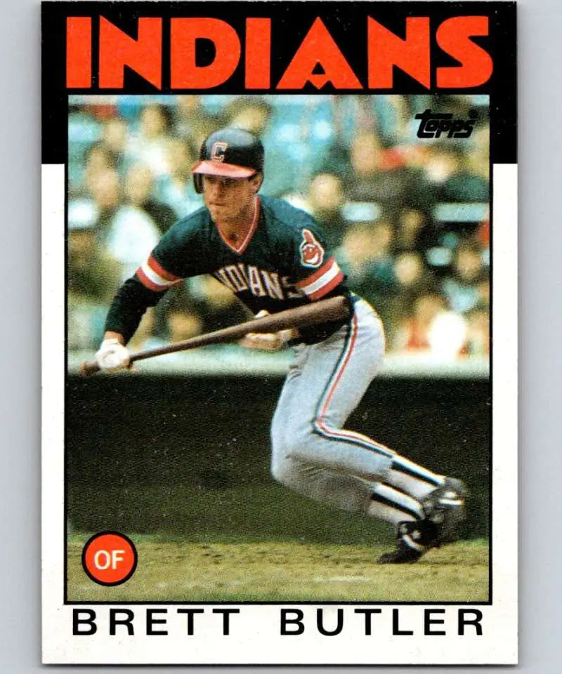 1986 Topps #149 Brett Butler EX Excellent Cleveland Indians Baseball Card - Baseball Card Single
