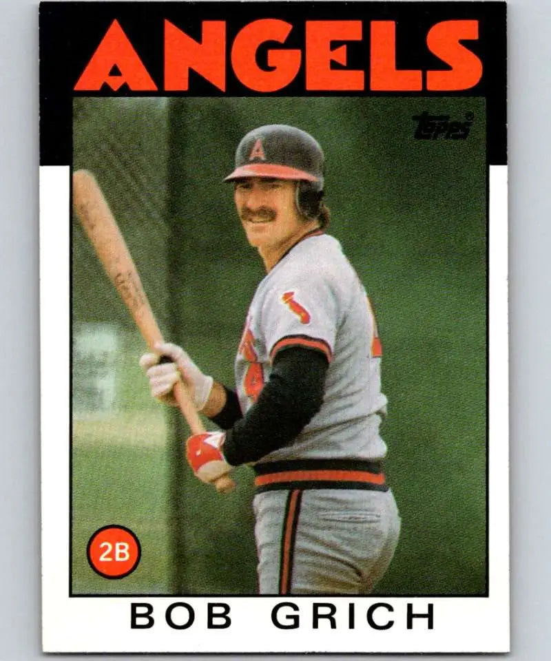1986 Topps #155 Bobby Grich EX Excellent California Angels Baseball Card - Baseball Card Single