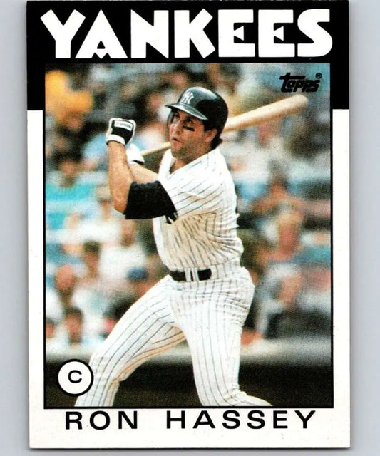 1986 Topps #157 Ron Hassey EX Excellent New York Yankees Baseball Card - Baseball Card Single