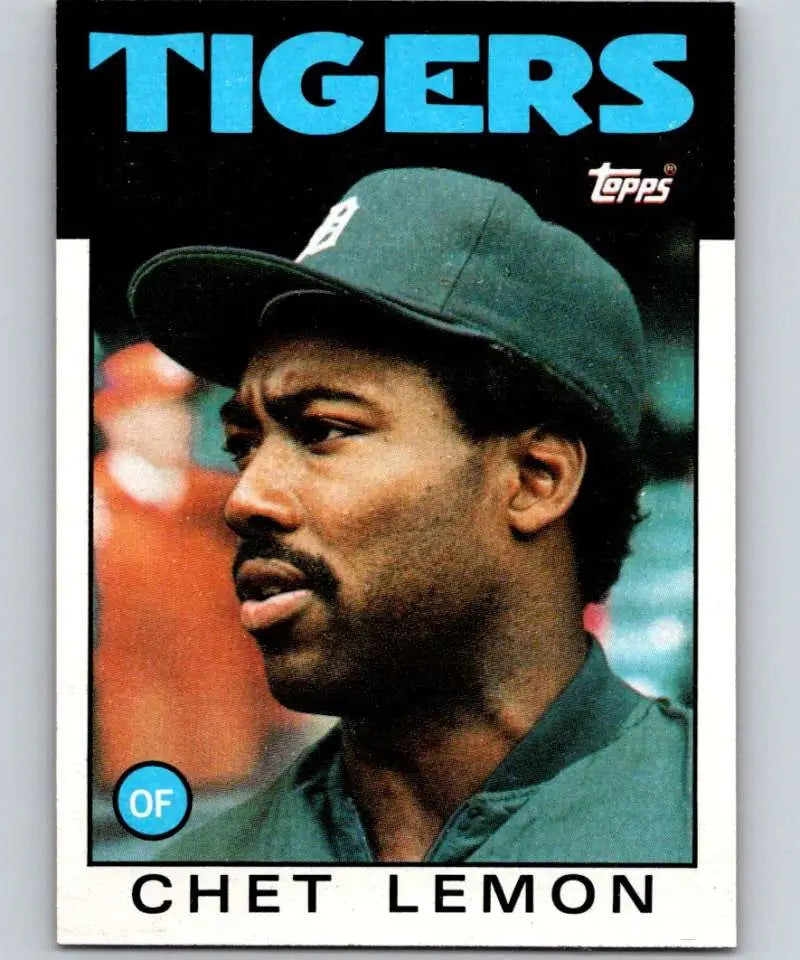 1986 Topps #160 Chet Lemon EX Excellent Detroit Tigers Baseball Card - Baseball Card Single
