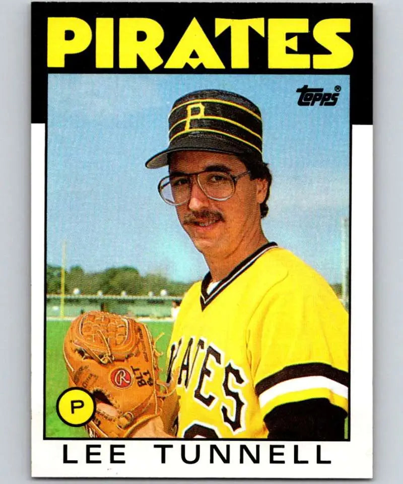 1986 Topps #161 Lee Tunnell EX Excellent Pittsburgh Pirates Baseball Card - Baseball Card Single