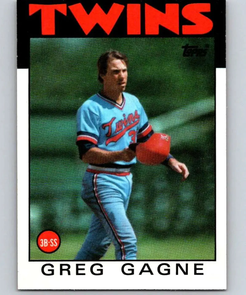 1986 Topps #162 Greg Gagne EX Excellent Minnesota Twins Baseball Card - Baseball Card Single