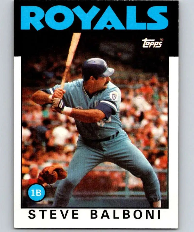 1986 Topps #164 Steve Balboni EX Excellent Kansas City Royals Baseball Card - Baseball Card Single