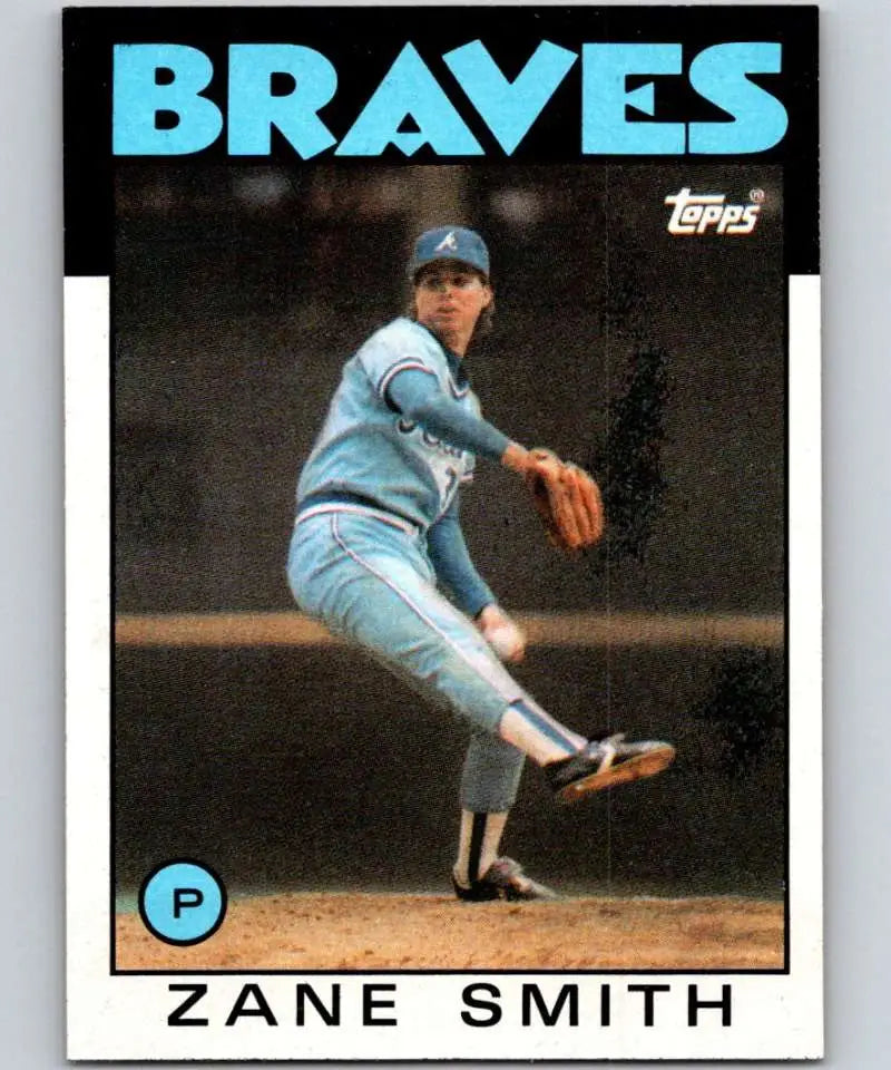 1986 Topps #167 Zane Smith EX Excellent Atlanta Braves Baseball Card - Baseball Card Single