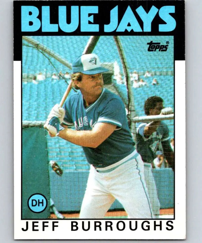 1986 Topps #168 Jeff Burroughs EX Excellent Toronto Blue Jays Baseball Card - Baseball Card Single