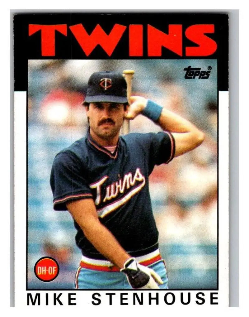 1986 Topps #17 Mike Stenhouse EX Excellent Minnesota Twins Baseball Card - Baseball Card Single