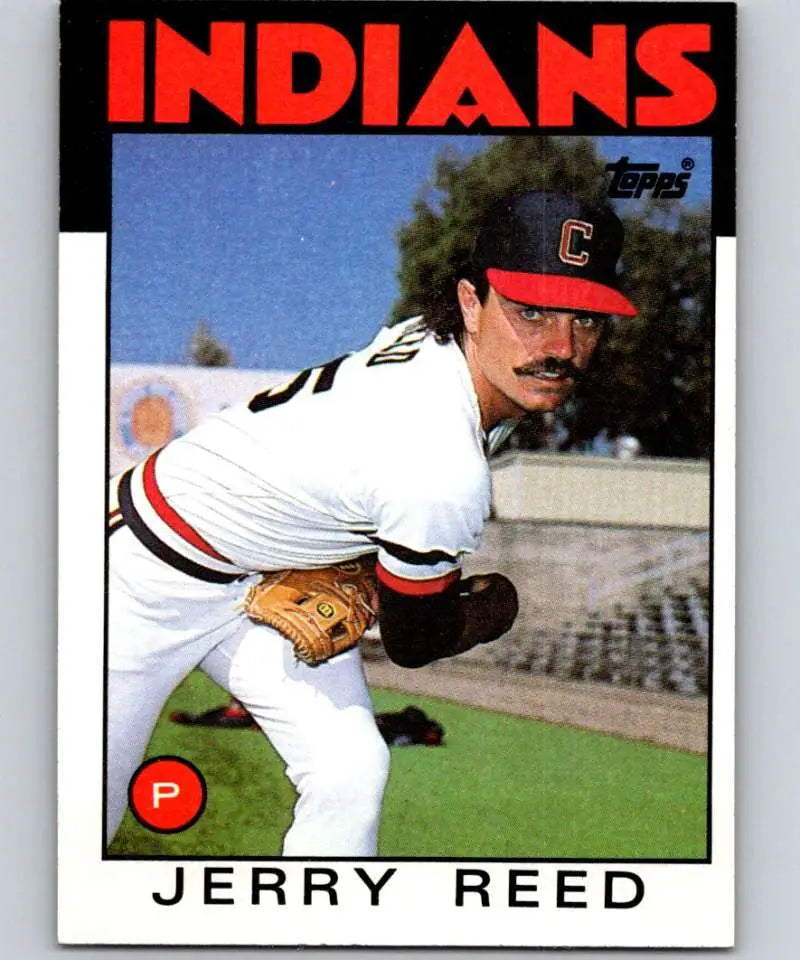 1986 Topps #172 Jerry Reed EX Excellent Cleveland Indians Baseball Card - Baseball Card Single